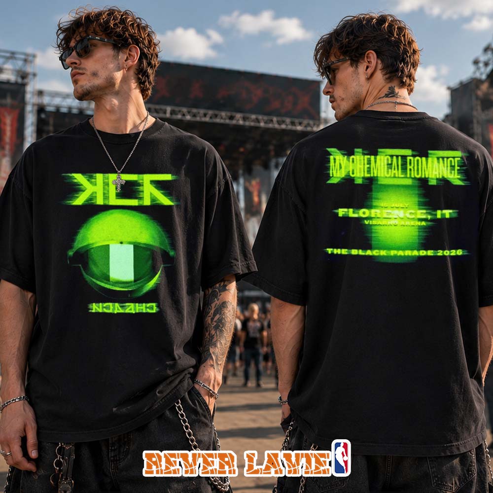 My Chemical Romance Florence Italy 2026 Exclusive Merch Tee At Visarno Arena On 15 July 2026 Unisex T-Shirt My Chemical Romance Florence Italy 2026 Exclusive Merch Tee At Visarno Arena On 15 July 2026 Unisex T-Shirt