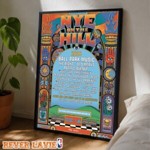NYE On The Hill Festival Poster Ball Park Music South Gippsland Victoria Australia December 30 2026 January 1 2027 Poster Canvas