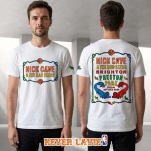 Nick Cave and the Bad Seeds Brighton Preston Park July 31 2026 Official Show Merchandise White T-Shirt