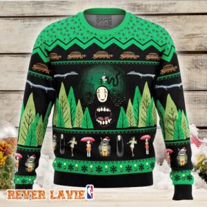 No Face Spirited Away Ugly Christmas Sweater Premium Holiday Fashion Collection