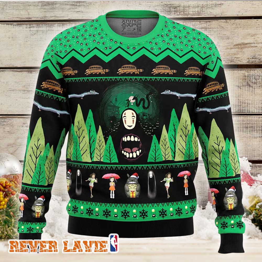 No Face Spirited Away Ugly Christmas Sweater Premium Holiday Fashion Collection No Face Spirited Away Ugly Christmas Sweater Premium Holiday Fashion Collection