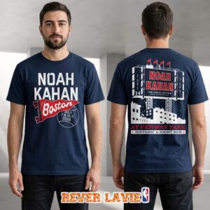 Noah Kahan The Great Divide Tour Fenway Park Boston Historic 4-Night Run 2026 Two Sided T-Shirt