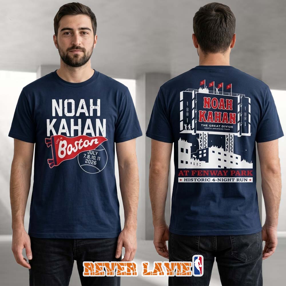 Noah Kahan The Great Divide Tour Fenway Park Boston Historic 4-Night Run 2026 Two Sided T-Shirt Noah Kahan The Great Divide Tour Fenway Park Boston Historic 4-Night Run 2026 Two Sided T-Shirt