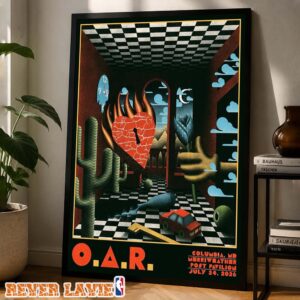 O.A.R. Concert Poster At Merriweather Post Pavilion In Columbia Maryland On July 24 2026 Poster Canvas