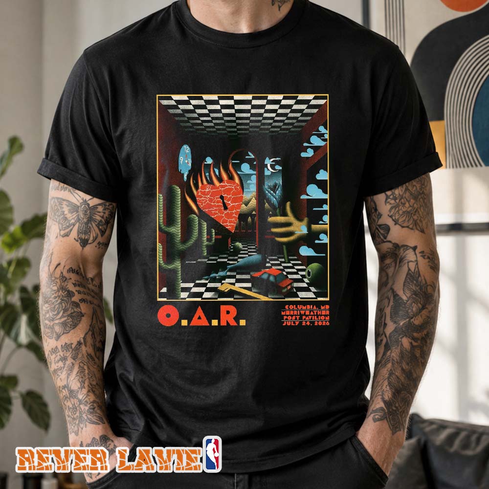 O.A.R. Concert Poster At Merriweather Post Pavilion In Columbia Maryland On July 24 2026 Unisex Tee O.A.R. Concert Poster At Merriweather Post Pavilion In Columbia Maryland On July 24 2026 Unisex Tee