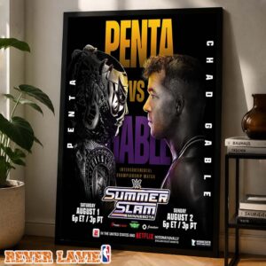 Penta vs Chad Gable WWE SummerSlam Intercontinental Championship Match 2026 Poster Canvas
