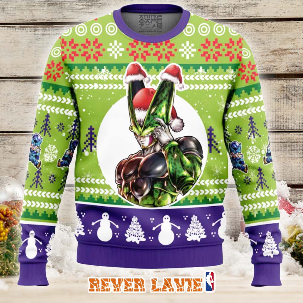 Perfect Cell Dragon Ball Z Ugly Christmas Sweater Perfect Cell Dragon Ball Z Ugly Christmas Sweater