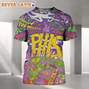 Phish Commemorative Art Poster At Madison Square Garden In New York City On July 22, 24, 25, 27, 29 2026 Five Nights Surreal Artwork All Over Print Shirt