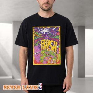 Phish Commemorative Art Poster At Madison Square Garden In New York City On July 22, 24, 25, 27, 29 2026 Five Nights Surreal Artwork Unisex Tee