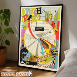 Phish Illustrated Show Print At Madison Square Garden In New York City On July 22, 24, 25, 27, 29 2026 Subway Pop Art Artwork Poster Canvas