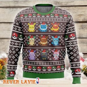 Pokemon Eeveelution Ugly Christmas Sweater Collector Edition Christmas Apparel