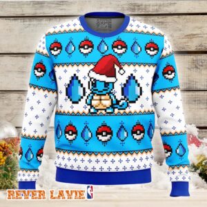 Pokemon Squirtle Ugly Christmas Sweater Matching Family Holiday Outfit