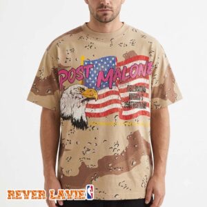 Post Malone Big Ass Stadium Tour Desert Camo Graphic T-Shirt Official Merch