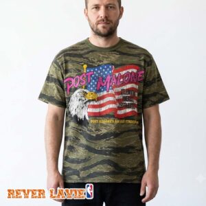 Post Malone Big Ass Stadium Tour Tiger Camo Graphic T-Shirt Official Merch