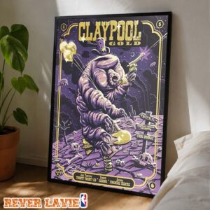 Primus Gig Poster At Arizona Financial Theatre In Phoenix AZ On June 30 2026 Claypool Gold Creature Artwork Poster Canvas