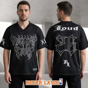 Rolling Loud 2026 Metal Black Football Jersey Official Merchandise