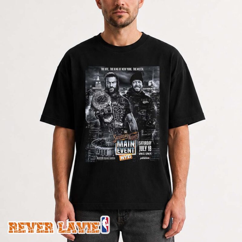 Roman Reigns vs Jalen Brunson WWE Saturday Night's Main Event Madison Square Garden NYC 2026 Unisex Tee