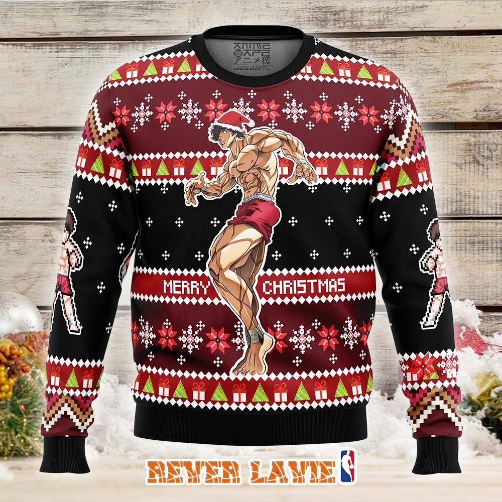 Santa Baki Ugly Christmas Sweater Anime Fan Holiday Gift Santa Baki Ugly Christmas Sweater Anime Fan Holiday Gift