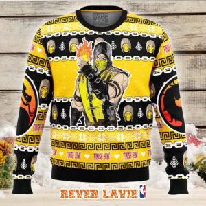 Scorpion Mortal Combat Ugly Christmas Sweater