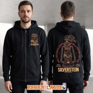 Silverstein Camp Screamo Tour 2026 Camp Badge Black Zip Hoodie Camp Screamo Exclusive
