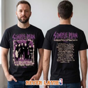 Simple Plan Band Photo Tour Dates T-Shirt The Bigger Than You Think Tour 2026