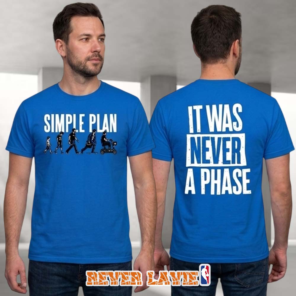 Simple Plan It Was Never A Phase Blue T-Shirt Simple Plan It Was Never A Phase Blue T-Shirt
