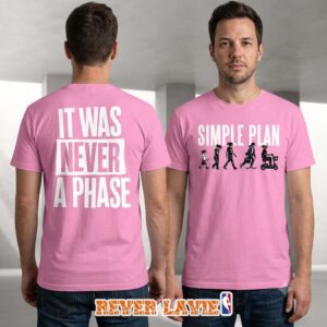 Simple Plan It Was Never A Phase Pink T-Shirt