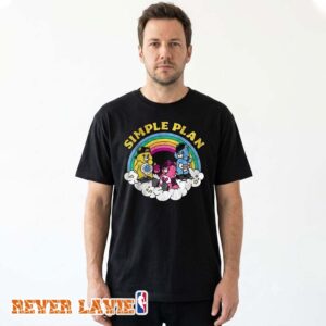 Simple Plan Rainbow Cartoon Characters T-Shirt Official Merch 2026