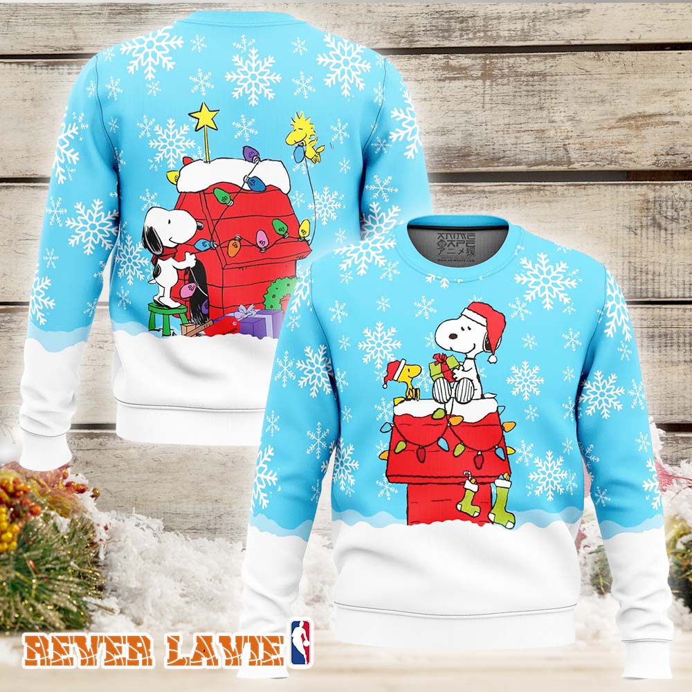 Snowy Christmas Snoopy Ugly Christmas Sweater Christmas Gift For Fans Snowy Christmas Snoopy Ugly Christmas Sweater Christmas Gift For Fans