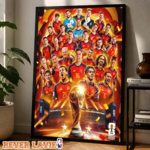 Spain National Team FIFA World Cup 2026 Champions Celebration Artwork Poster Canvas
