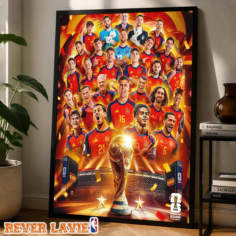 Spain National Team FIFA World Cup 2026 Champions Celebration Artwork Poster Canvas Spain National Team FIFA World Cup 2026 Champions Celebration Artwork Poster Canvas