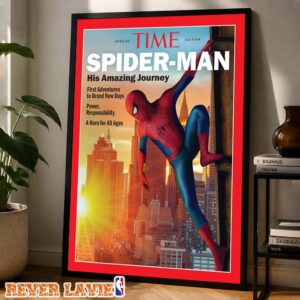 Spider-Man TIME Special Edition Magazine Cover His Amazing Journey Superhero Artwork Poster Canvas