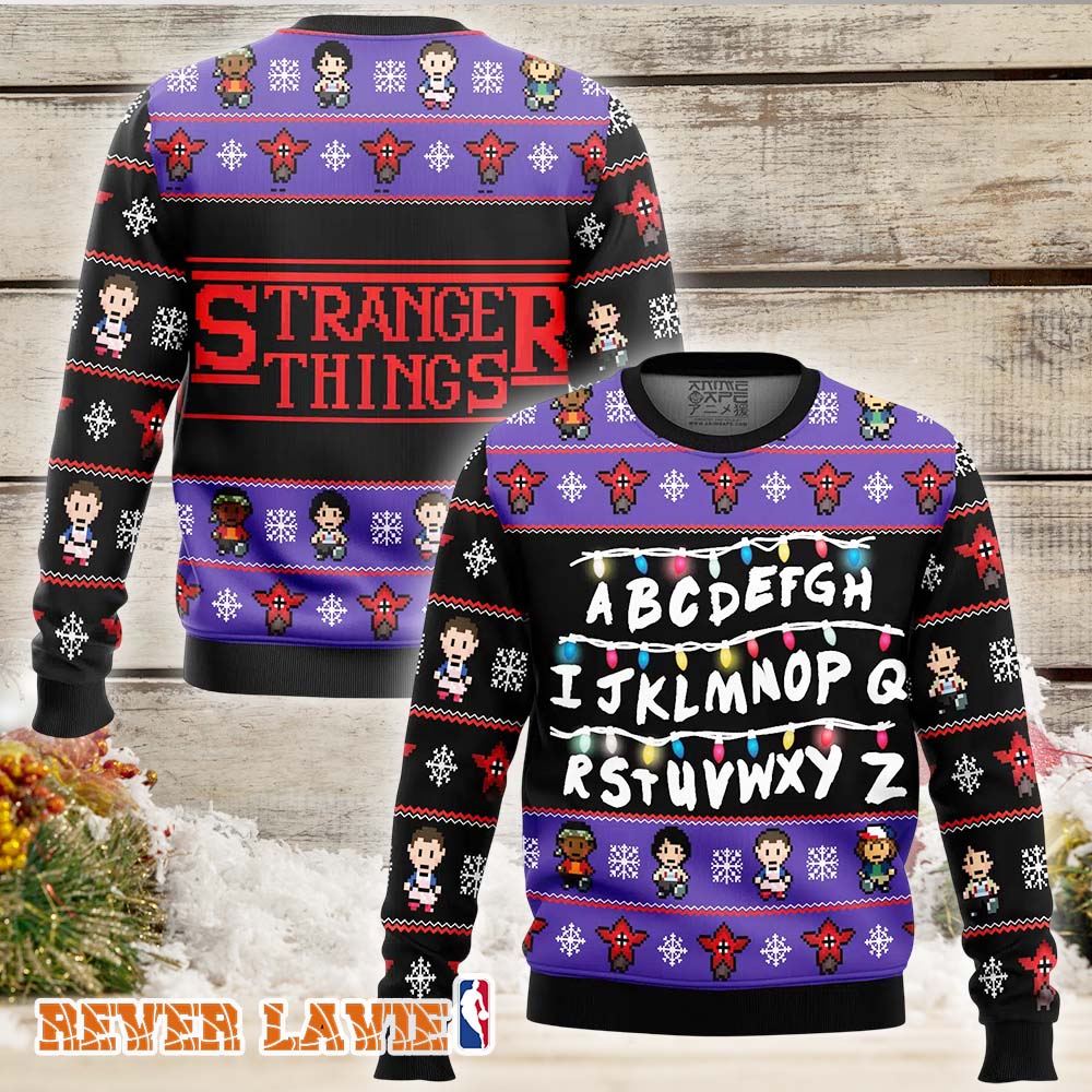 Stranger Things Funny Ugly Christmas Sweater Must Have Christmas Collectible Stranger Things Funny Ugly Christmas Sweater Must Have Christmas Collectible