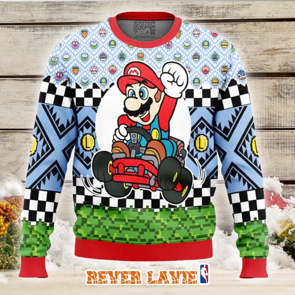 Super Mario Kart Gaming Ugly Christmas Sweater Super Mario Kart Gaming Ugly Christmas Sweater