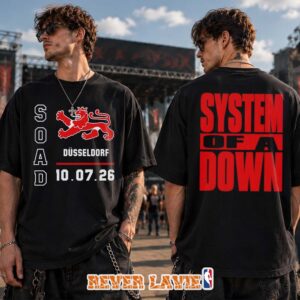 System Of A Down Düsseldorf Germany 2026 Exclusive Event T-Shirt At Open Air Park On July 10 2026 Official Tour Merch