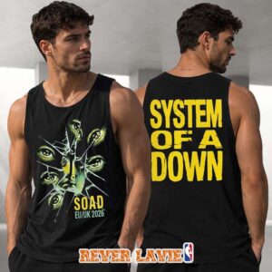 System Of A Down SOAD Cat Eyes 2026 European Stadium Tour Official Black Tank Top