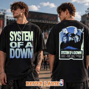 System Of A Down Tour T-Shirt At Europe And UK Tour In Europe And United Kingdom On 2026 Blue Band Portrait Artwork