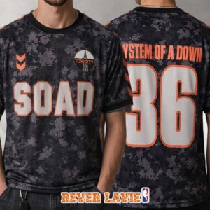 System Of A Down Toxicity Europe & UK Tour 2026 Black Camo Football Jersey