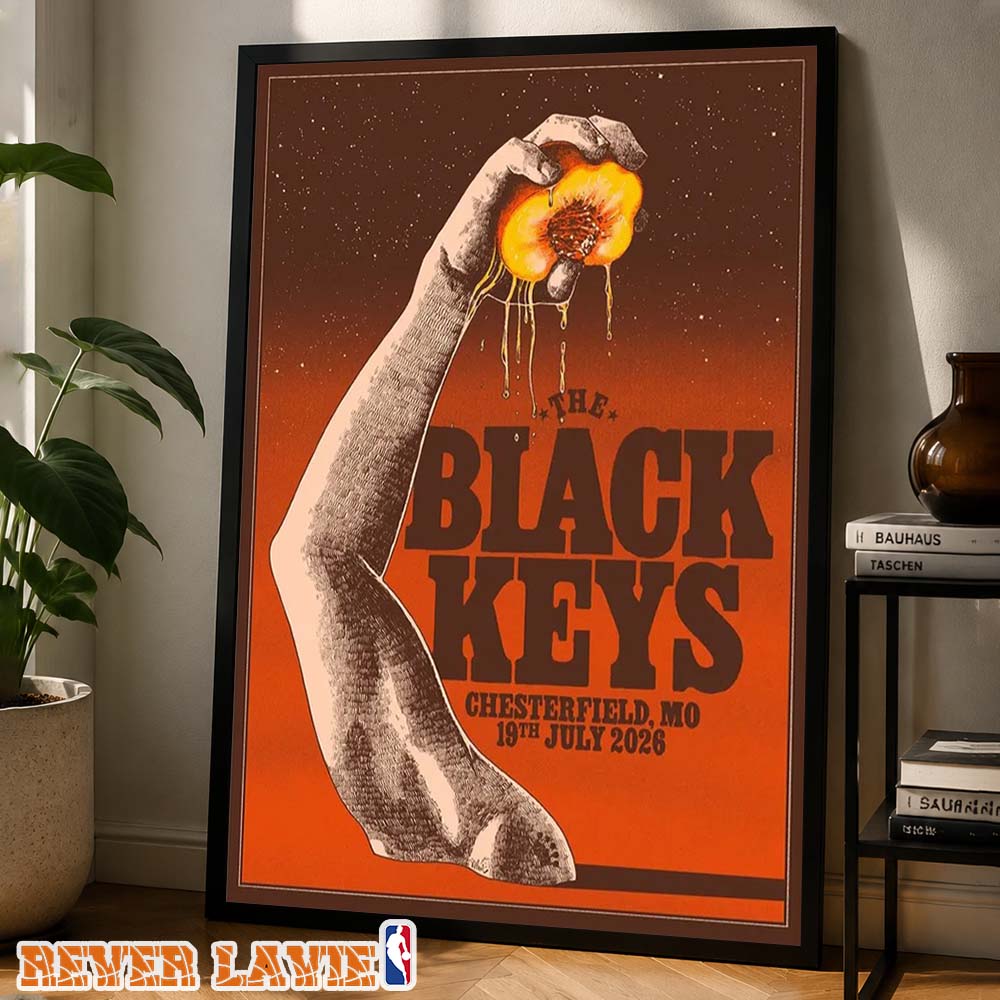 The Black Keys Gig Print At Chesterfield Missouri On July 19 2026 Melting Peach Artwork Home Decor Poster Canvas The Black Keys Gig Print At Chesterfield Missouri On July 19 2026 Melting Peach Artwork Home Decor Poster Canvas