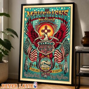 The Mavericks & Friends Event Poster At Red Willow Park In Taos New Mexico On July 4 2026 4th of July Celebration Patriotic Eagle Artwork Poster Canvas