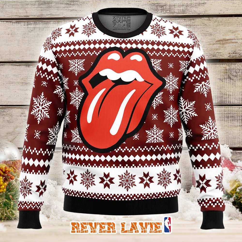 The Rolling Stones Ugly Christmas Sweater Rock Band Gift for Fans and Everyone The Rolling Stones Ugly Christmas Sweater Rock Band Gift for Fans and Everyone