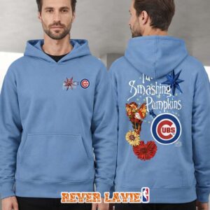 The Smashing Pumpkins Chicago Cubs 2026 Chicago Pop Up Shop Exclusive Floral Blue Hoodie