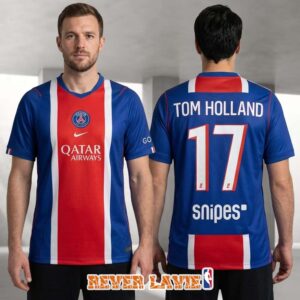 Tom Holland Signed PSG #17 Home Football Jersey 26-27