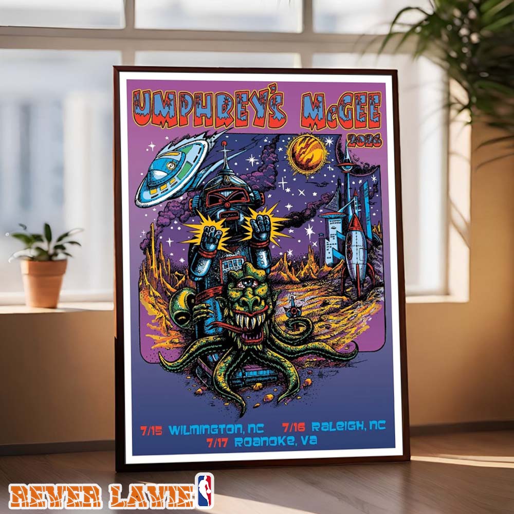 Umphrey's McGee Concert Poster At Wilmington Raleigh And Roanoke On July 15-17 2026 Poster Canvas Umphrey's McGee Concert Poster At Wilmington Raleigh And Roanoke On July 15-17 2026 Poster Canvas