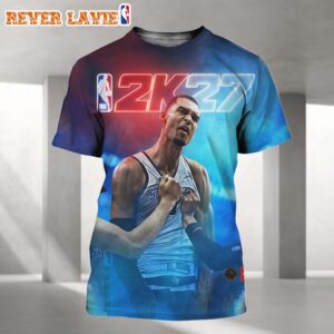 Victor Wembanyama San Antonio Spurs NBA 2K27 Standard Edition Promotional Artwork Basketball Game Cover Campaign 2026 All Over Print Shirt