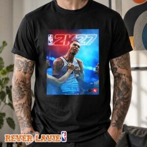 Victor Wembanyama San Antonio Spurs NBA 2K27 Standard Edition Promotional Artwork Basketball Game Cover Campaign 2026 Unisex T-Shirt