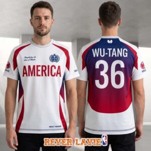 Wu-Tang Clan C.R.E.A.M. Team USA Soccer Jersey Red White & Blue Football Jersey