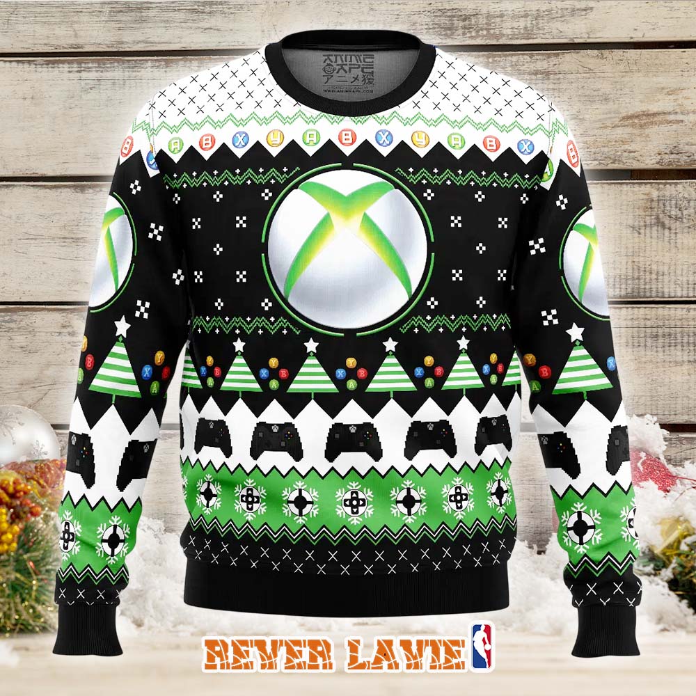Xbox Ugly Christmas Sweater Gaming Holiday Knit Jumper Xbox Ugly Christmas Sweater Gaming Holiday Knit Jumper
