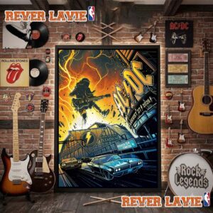 ACDC Atlanta Pwr Up Tour 2026 Event Poster At Mercedes Benz Stadium On August 27 2026 Poster Decor