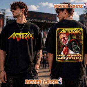 Anthrax New York City Show At Saint Vitus Bar On September 4 2026 T Shirt Two Sided